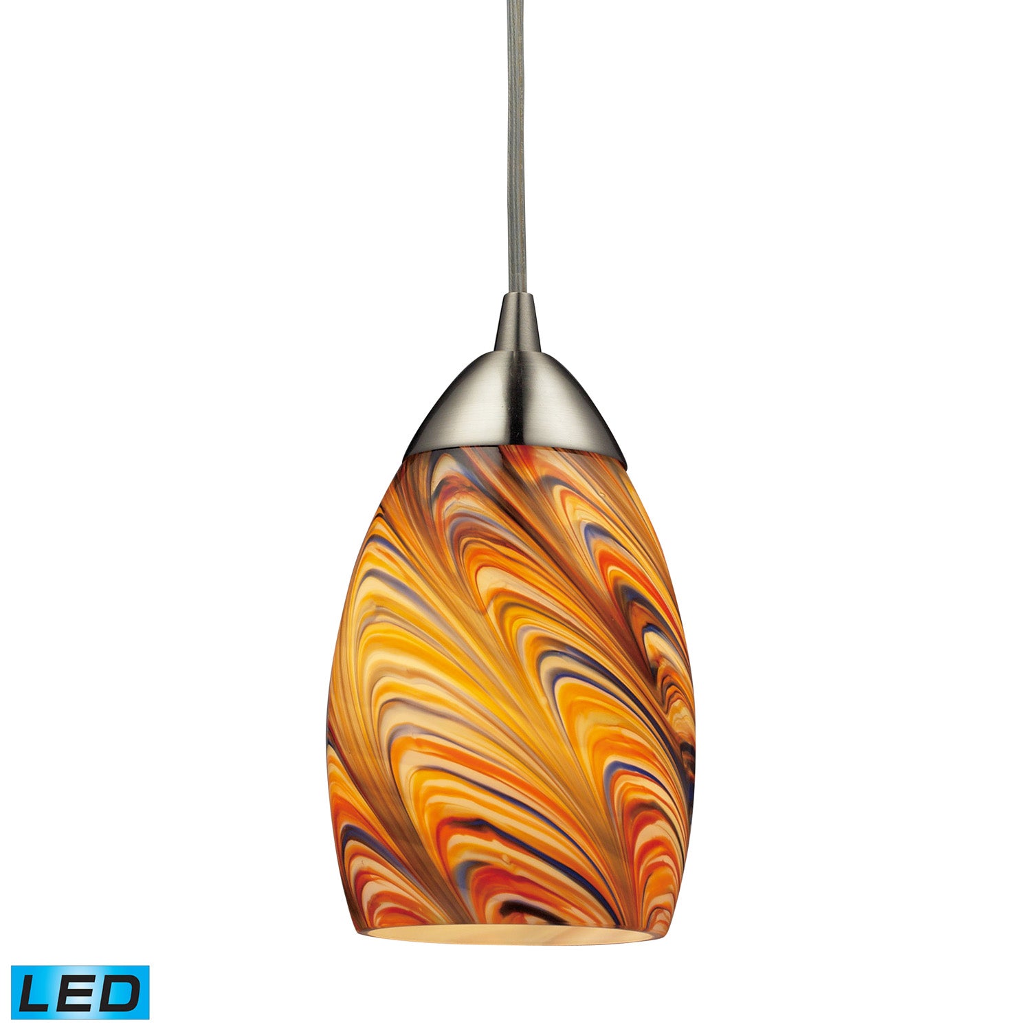 ELK Home - 10089/1RV-LED - LED Mini Pendant - Mini Vortex - Satin Nickel