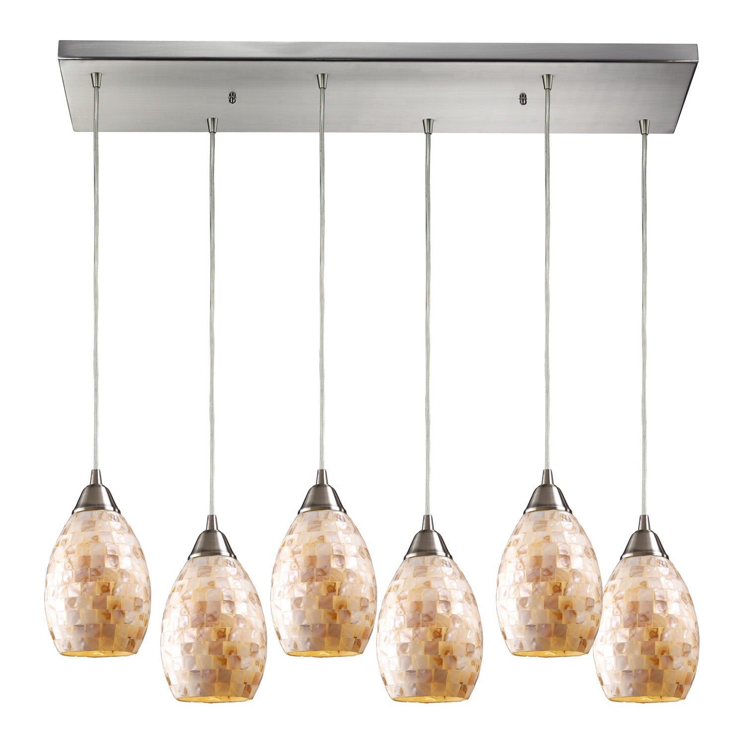 ELK Home - 10141/6RC - Six Light Pendant - Capri - Satin Nickel