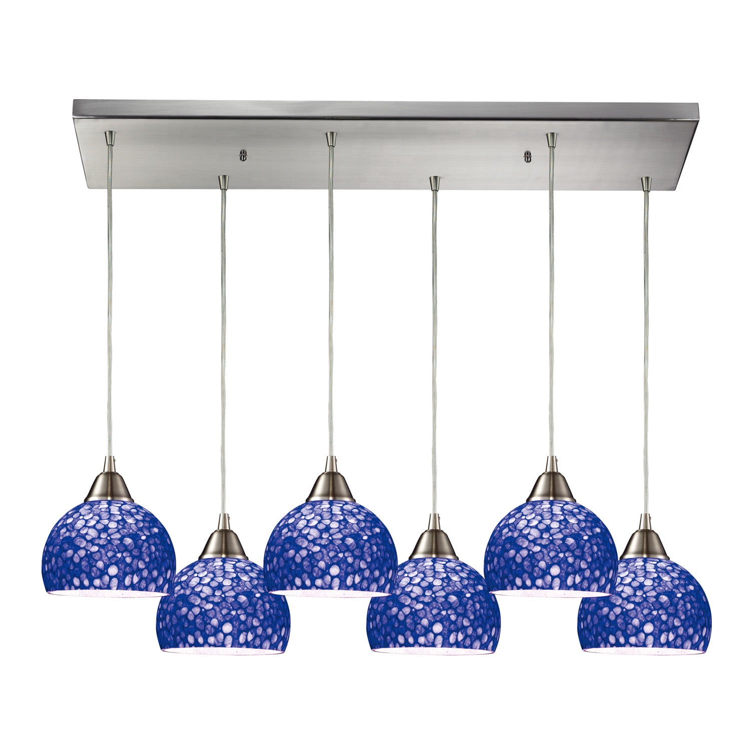 ELK Home - 10143/6RC-PB - Six Light Pendant - Cira - Satin Nickel