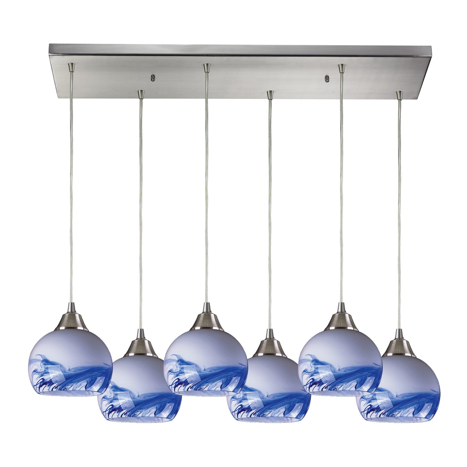 ELK Home - 101-6RC-MT - Six Light Pendant - Mela - Satin Nickel