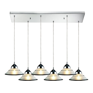 ELK Home - 1477/6RC - Six Light Pendant - Refraction - Polished Chrome