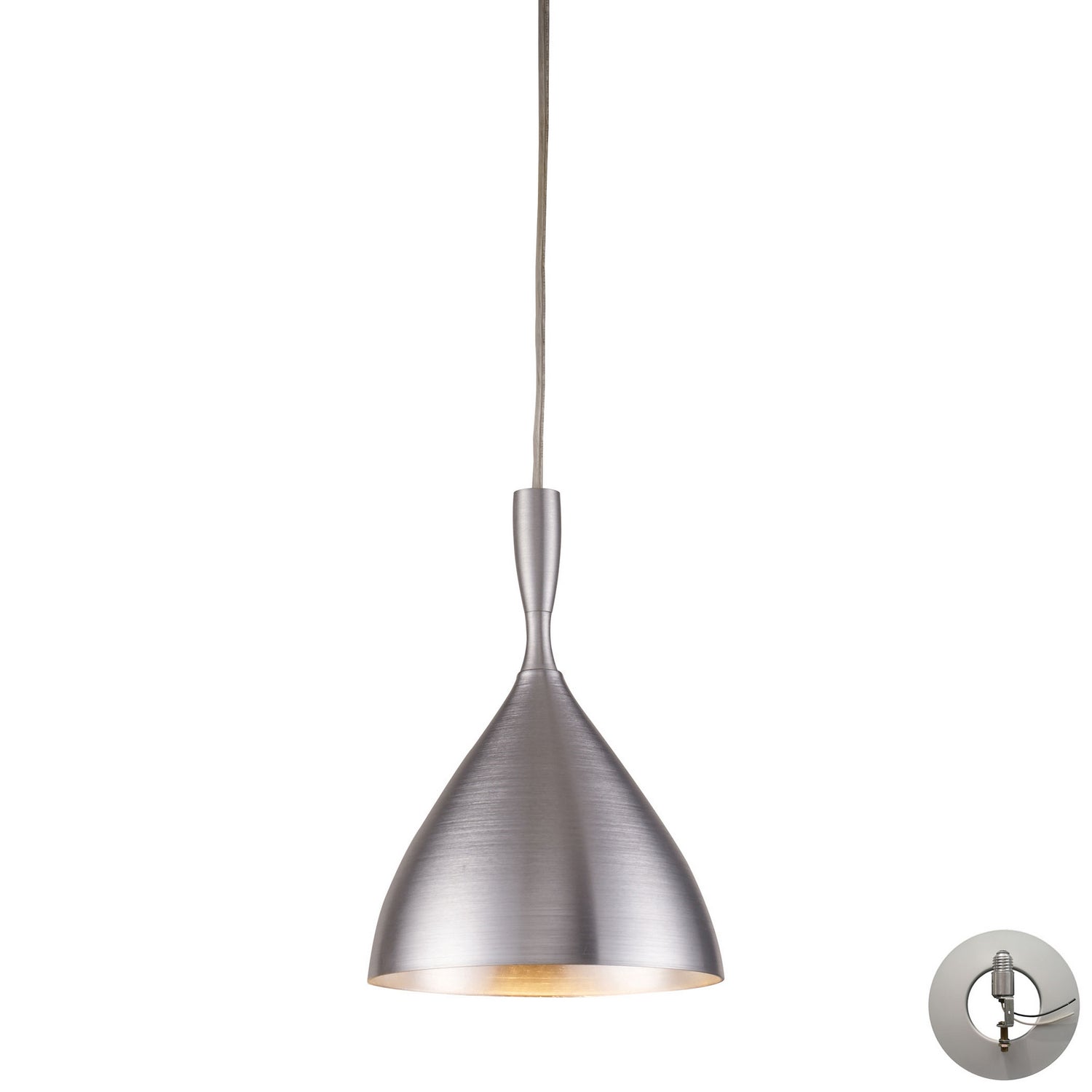 ELK Home - 17042/1ALM-LA - One Light Mini Pendant - Spun Aluminum - Aluminum