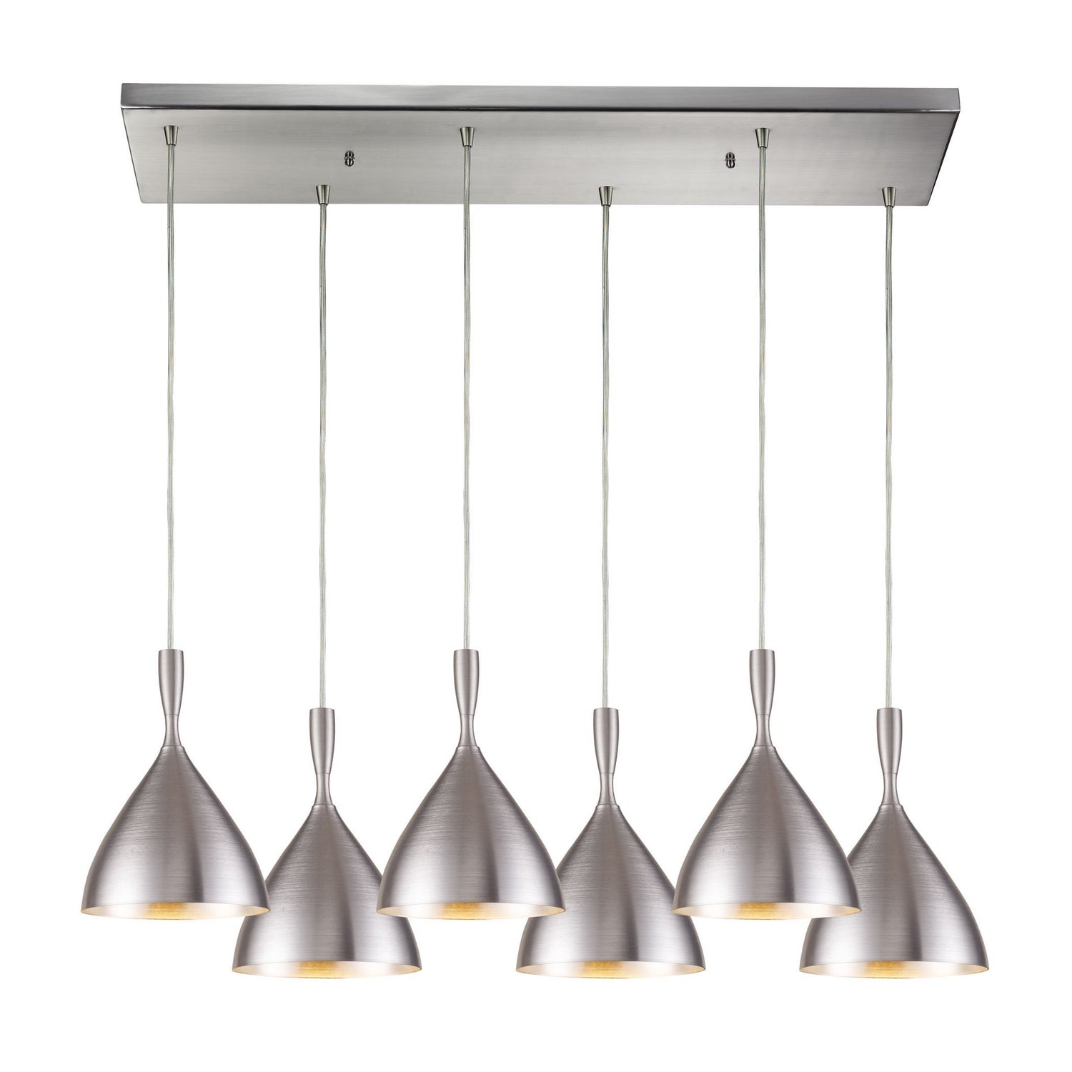 ELK Home - 17042/6RC-ALM - Six Light Pendant - Spun Aluminum - Aluminum