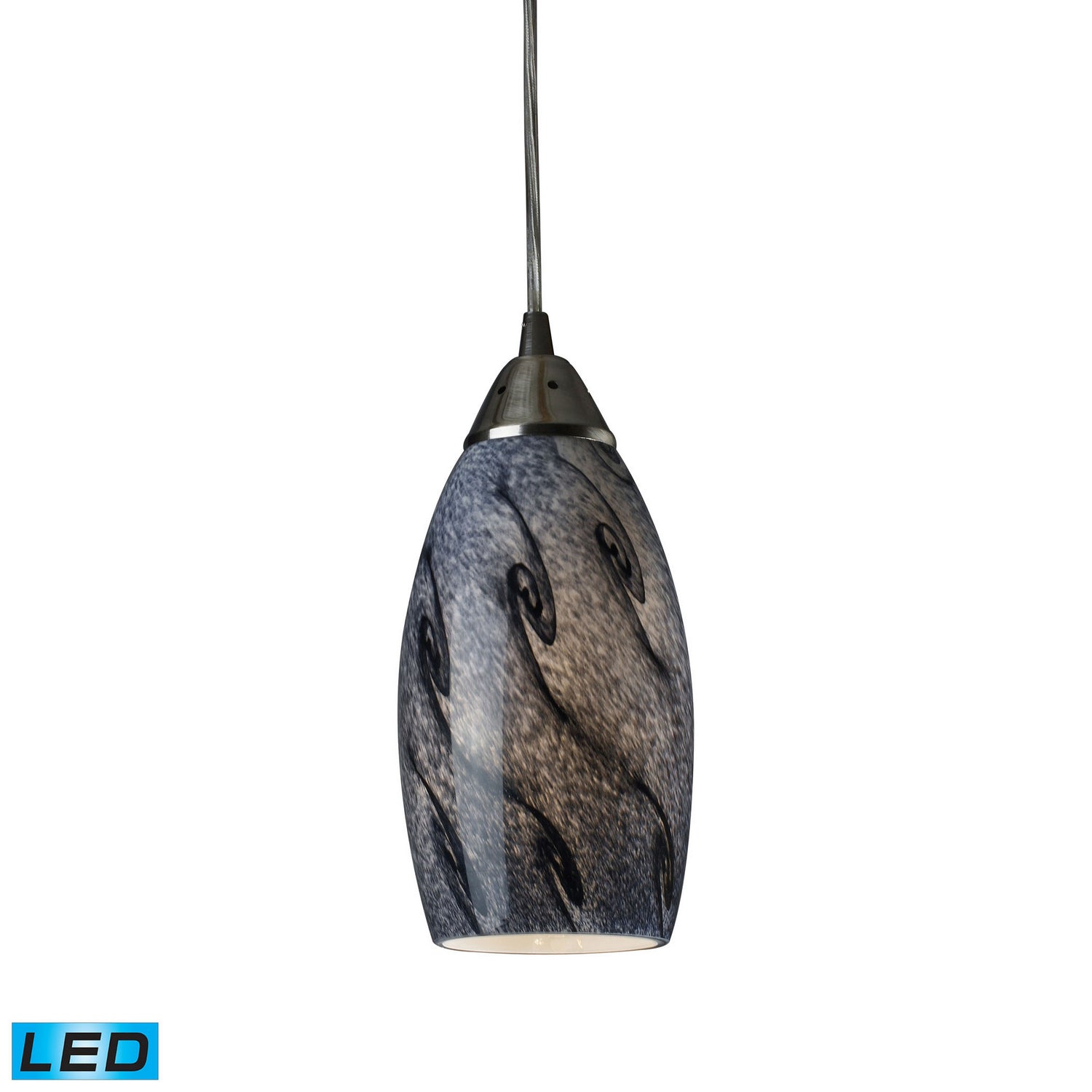 ELK Home - 20001/1SG-LED - LED Mini Pendant - Galaxy - Satin Nickel