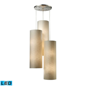 ELK Home - 20160/12R-LED - LED Mini Pendant - Fabric Cylinders - Satin Nickel