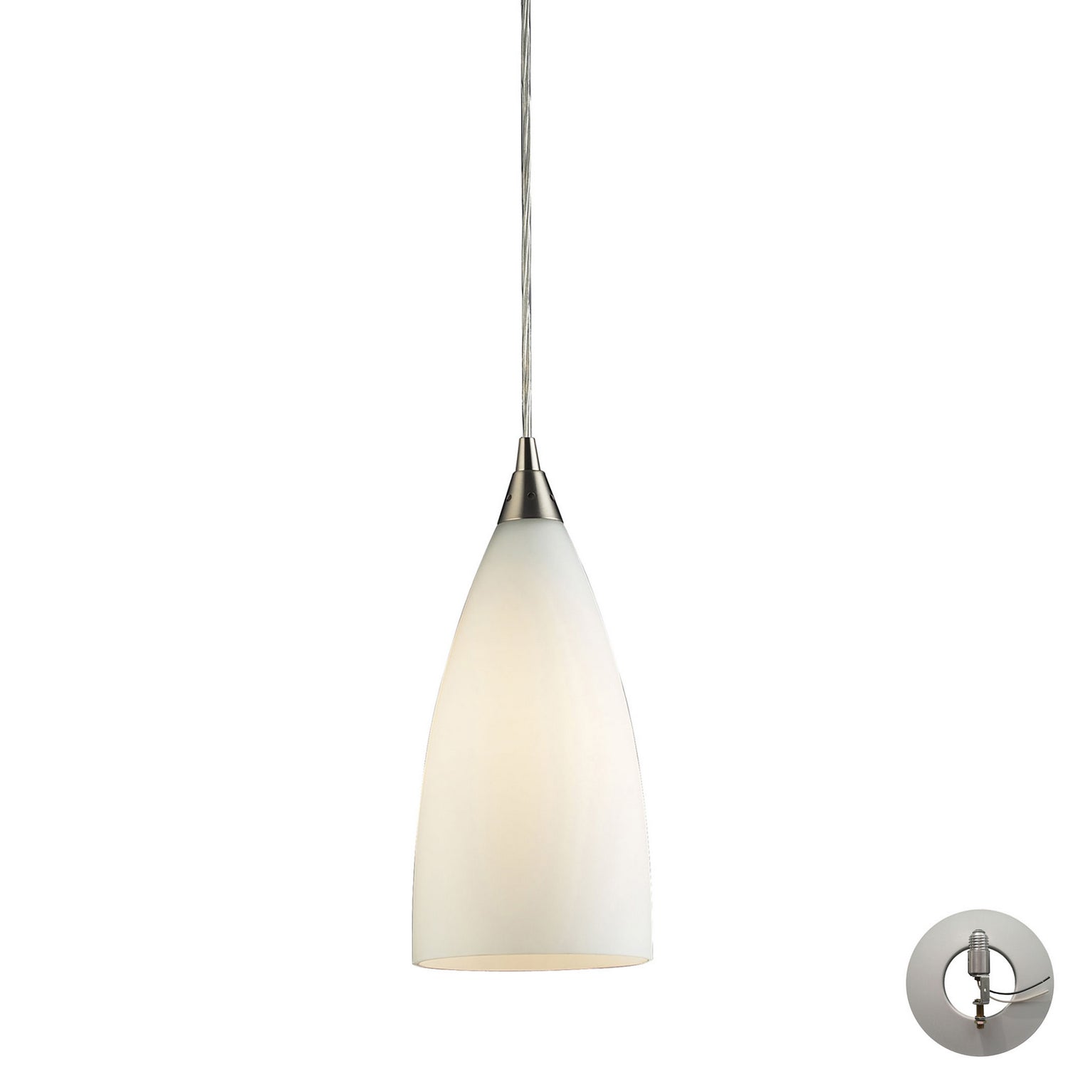 ELK Home - 2580/1-LA - One Light Mini Pendant - Vesta - Satin Nickel