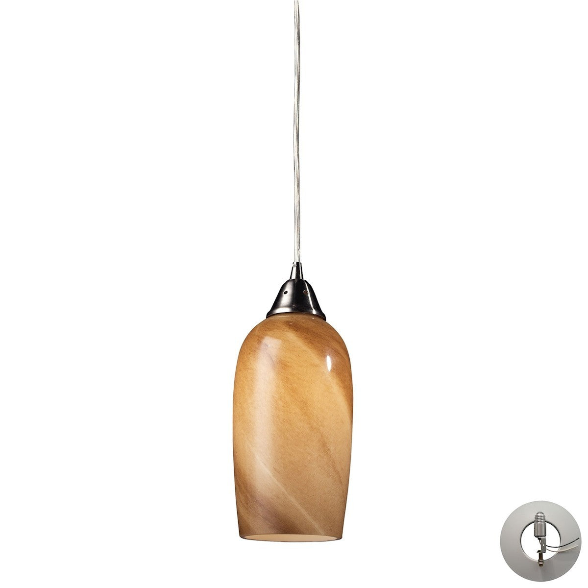 ELK Home - 31137/1-LA - One Light Mini Pendant - Sandstone - Satin Nickel