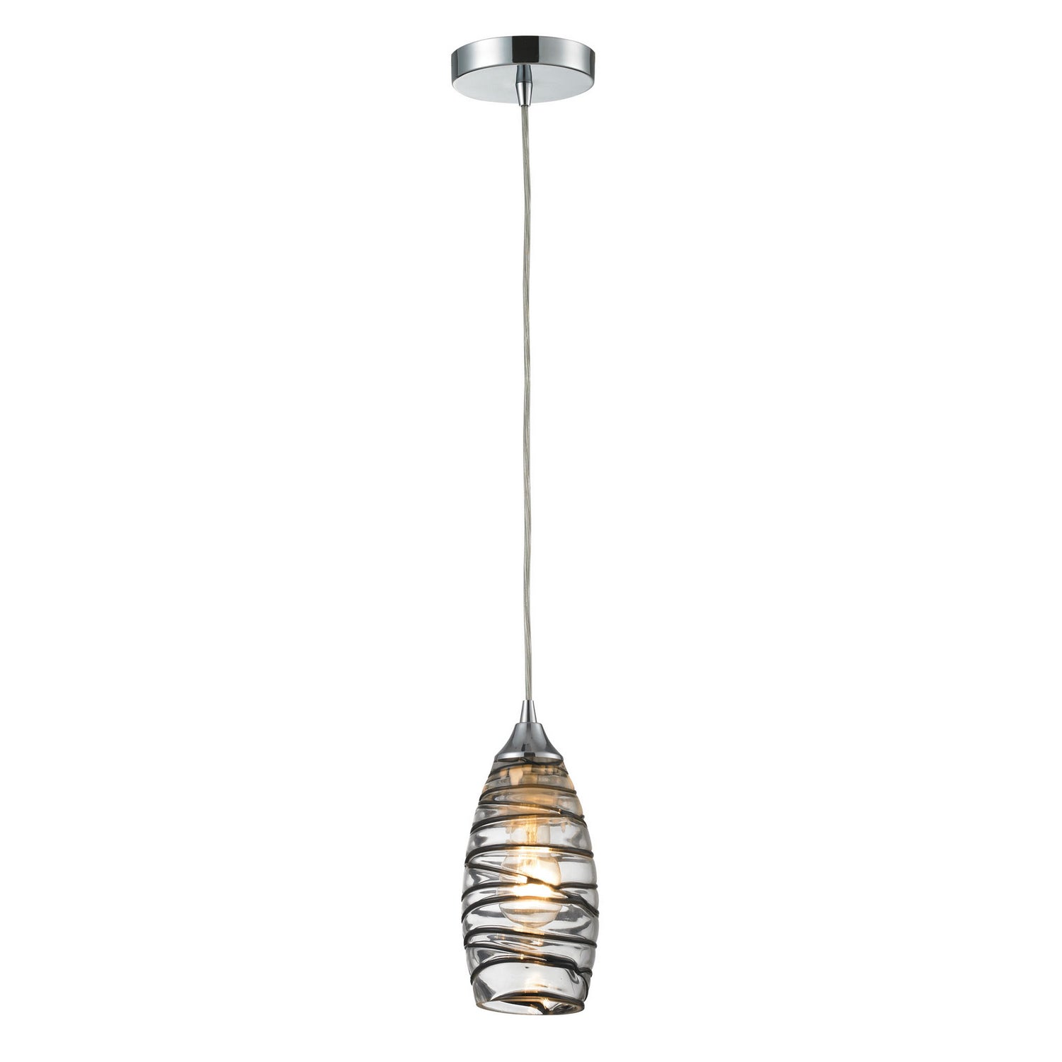 ELK Home - 31338/1VINW - One Light Mini Pendant - Twister - Polished Chrome