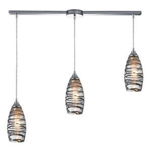 ELK Home - 31338/3L-VINW - Three Light Pendant - Twister - Polished Chrome