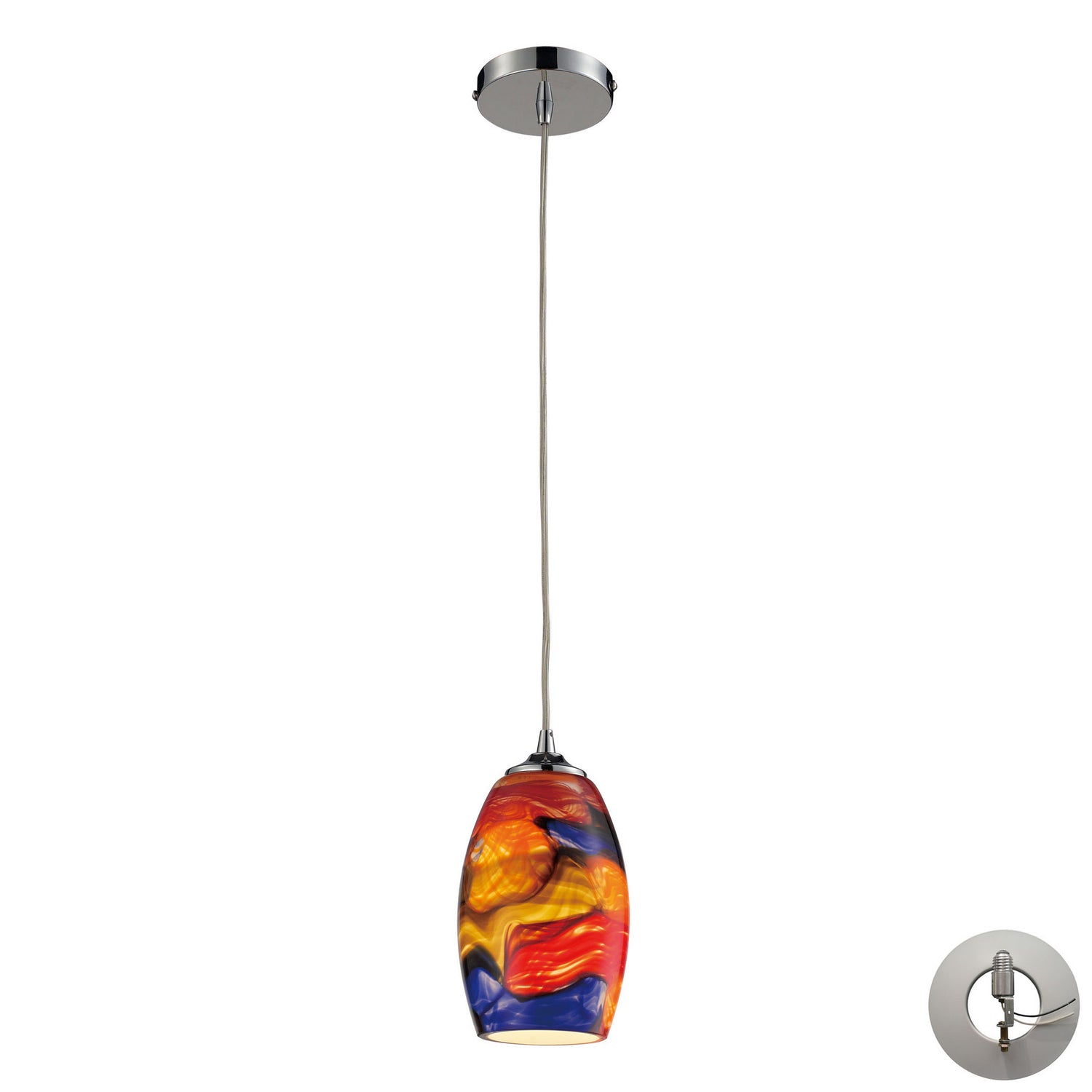 ELK Home - 31339/1-LA - One Light Mini Pendant - Surrealist - Polished Chrome