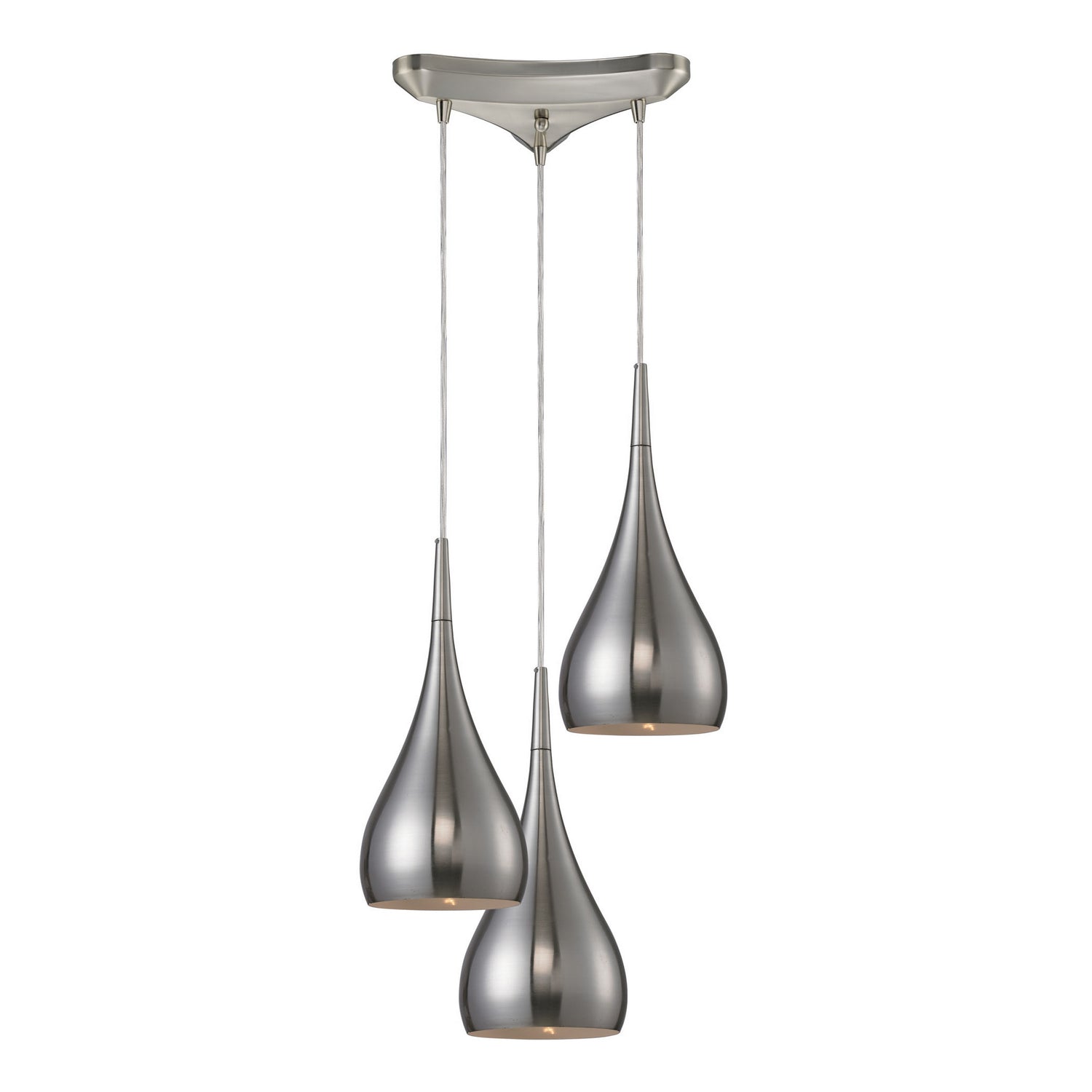 ELK Home - 31341/3SN - Three Light Pendant - Lindsey - Satin Nickel