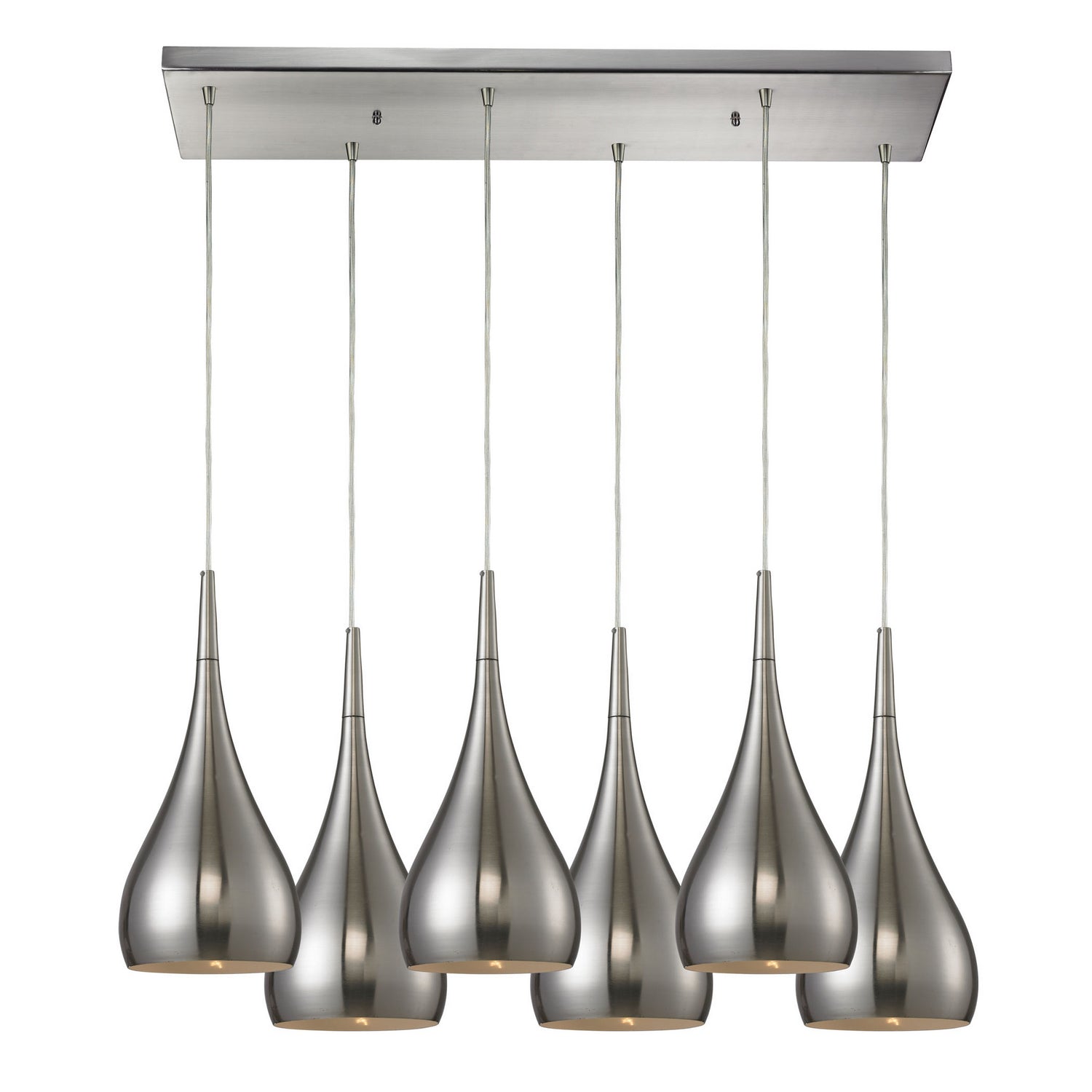 ELK Home - 31341/6RC-SN - Six Light Pendant - Lindsey - Satin Nickel