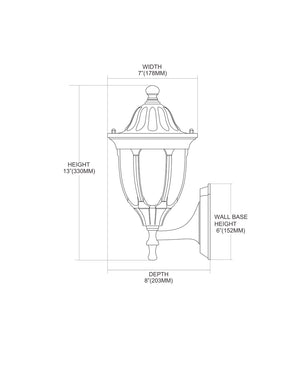 ELK Home - 45000/1 - One Light Outdoor Wall Sconce - Glendale - Regal Bronze