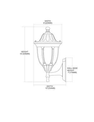 ELK Home - 45001/1 - One Light Outdoor Wall Sconce - Glendale - Regal Bronze