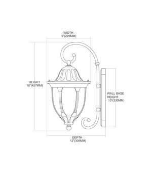 ELK Home - 45003/1 - One Light Outdoor Wall Sconce - Glendale - Regal Bronze