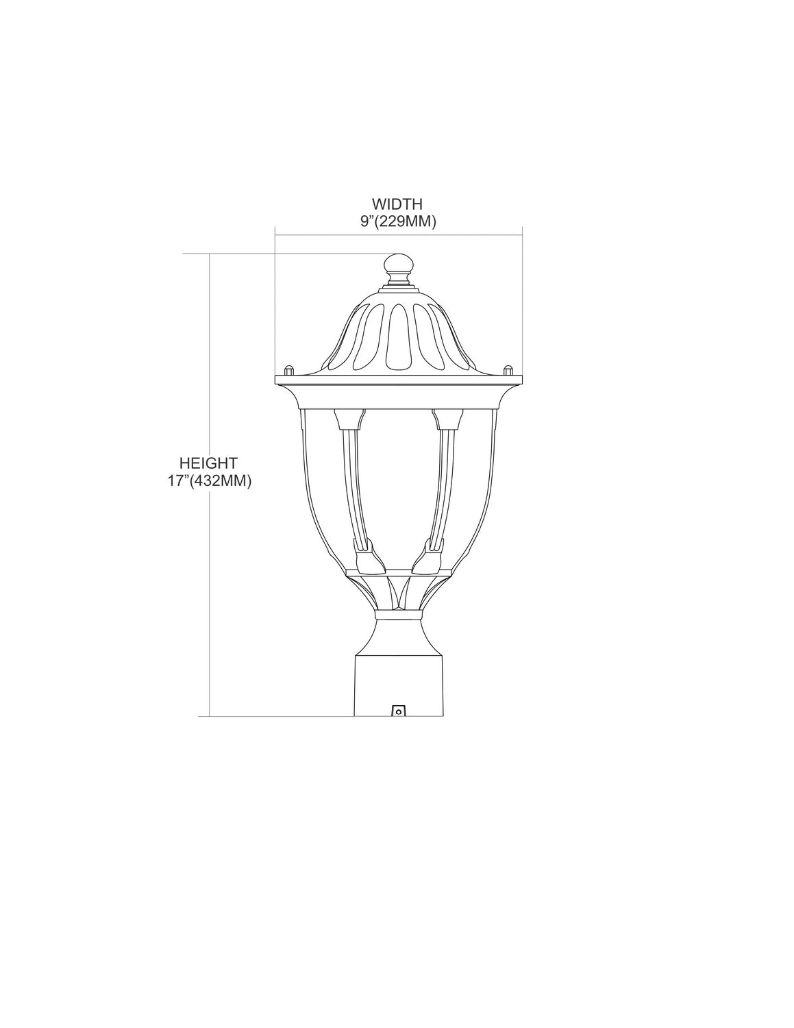 ELK Home - 45005/1 - One Light Outdoor Post Mount - Glendale - Regal Bronze