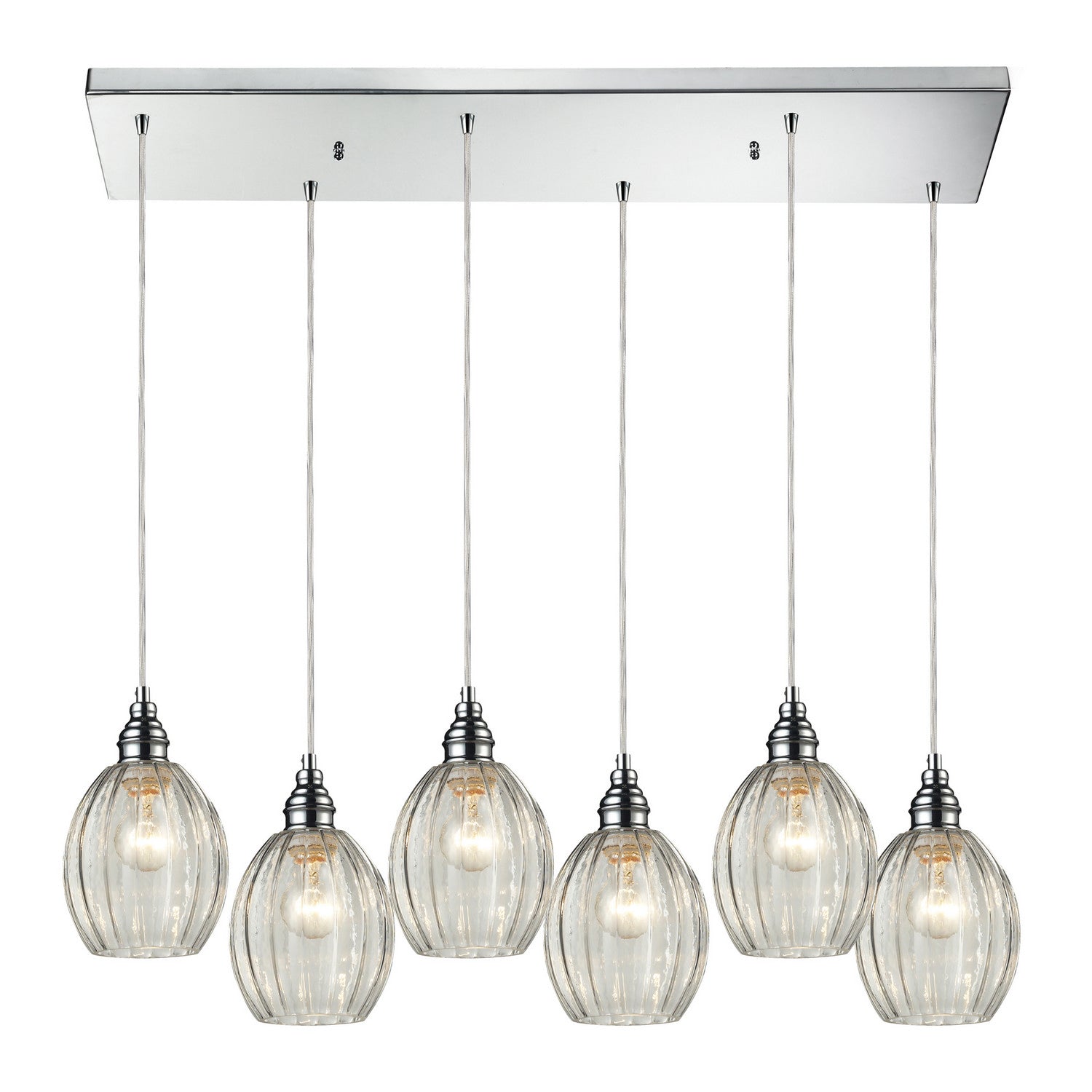 ELK Home - 46017/6RC - Six Light Pendant - Danica - Polished Chrome