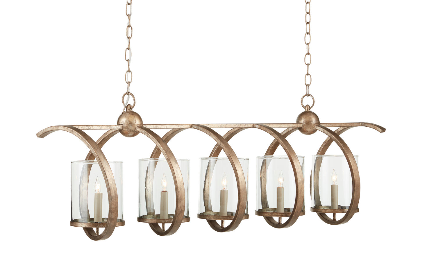 Currey and Company - 9915 - Five Light Chandelier - Maximus - Pyrite Bronze