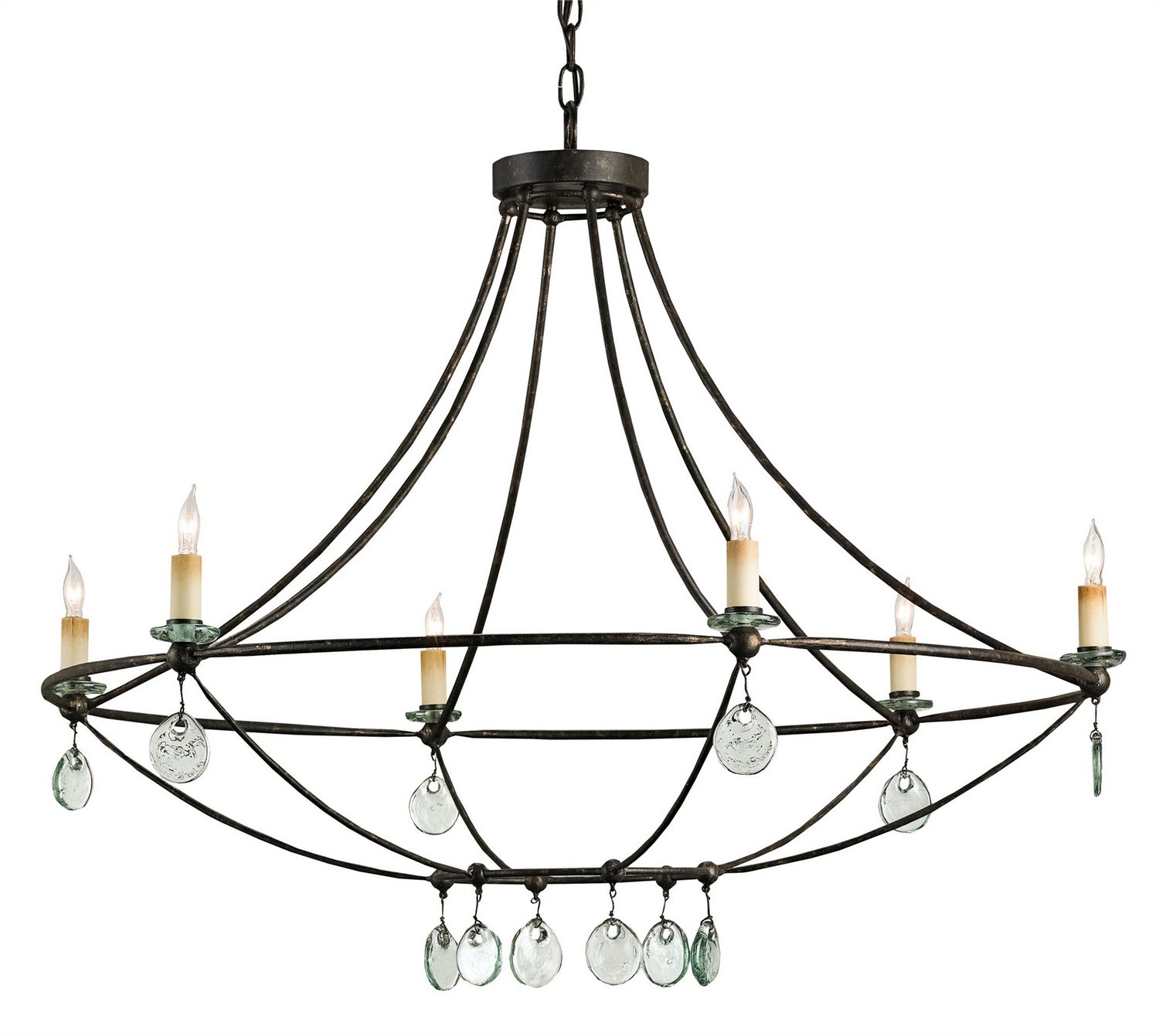 Currey and Company - 9921 - Six Light Chandelier - Novella - Mayfair