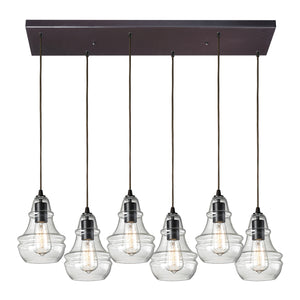 ELK Home - 60047-6RC - Six Light Pendant - Menlow Park - Oil Rubbed Bronze