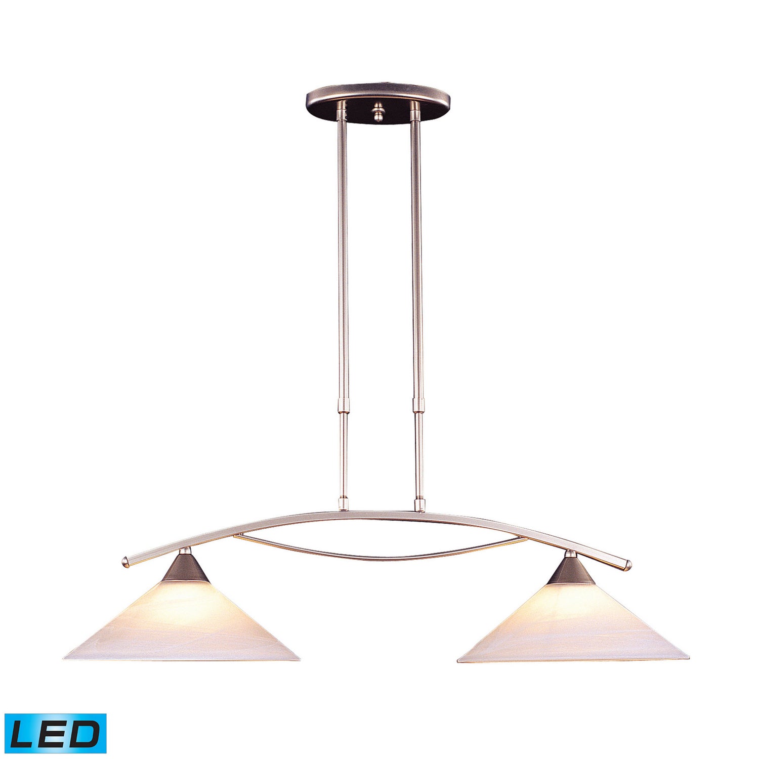 ELK Home - 6501/2-LED - LED Linear Chandelier - Elysburg - Satin Nickel