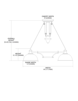 ELK Home - 65150-2 - Two Light Linear Chandelier - Farmhouse - Oil Rubbed Bronze