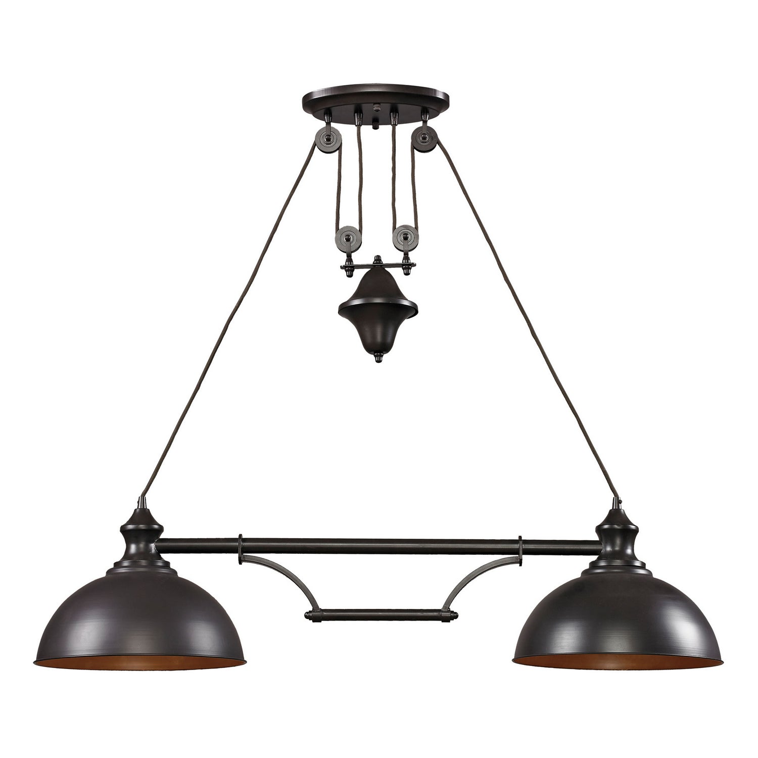 ELK Home - 65150-2 - Two Light Linear Chandelier - Farmhouse - Oil Rubbed Bronze