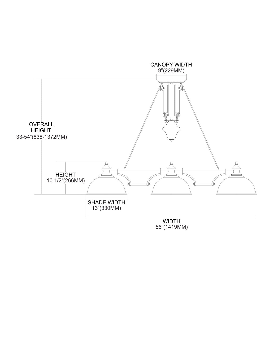 ELK Home - 65151-3 - Three Light Linear Chandelier - Farmhouse - Oil Rubbed Bronze