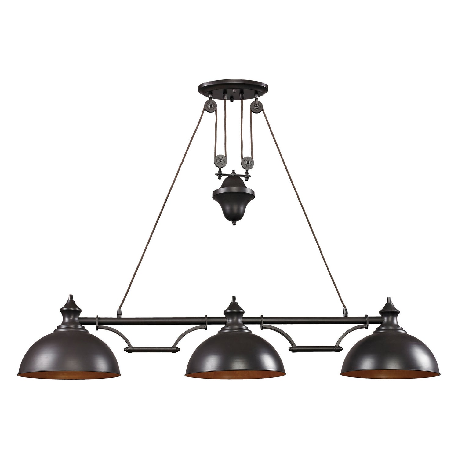 ELK Home - 65151-3 - Three Light Linear Chandelier - Farmhouse - Oil Rubbed Bronze