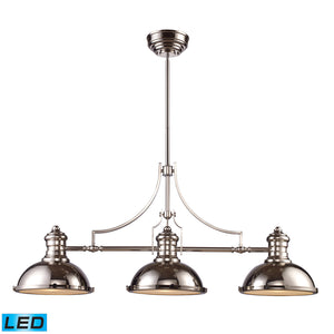 ELK Home - 66115-3-LED - LED Linear Chandelier - Chadwick - Polished Nickel