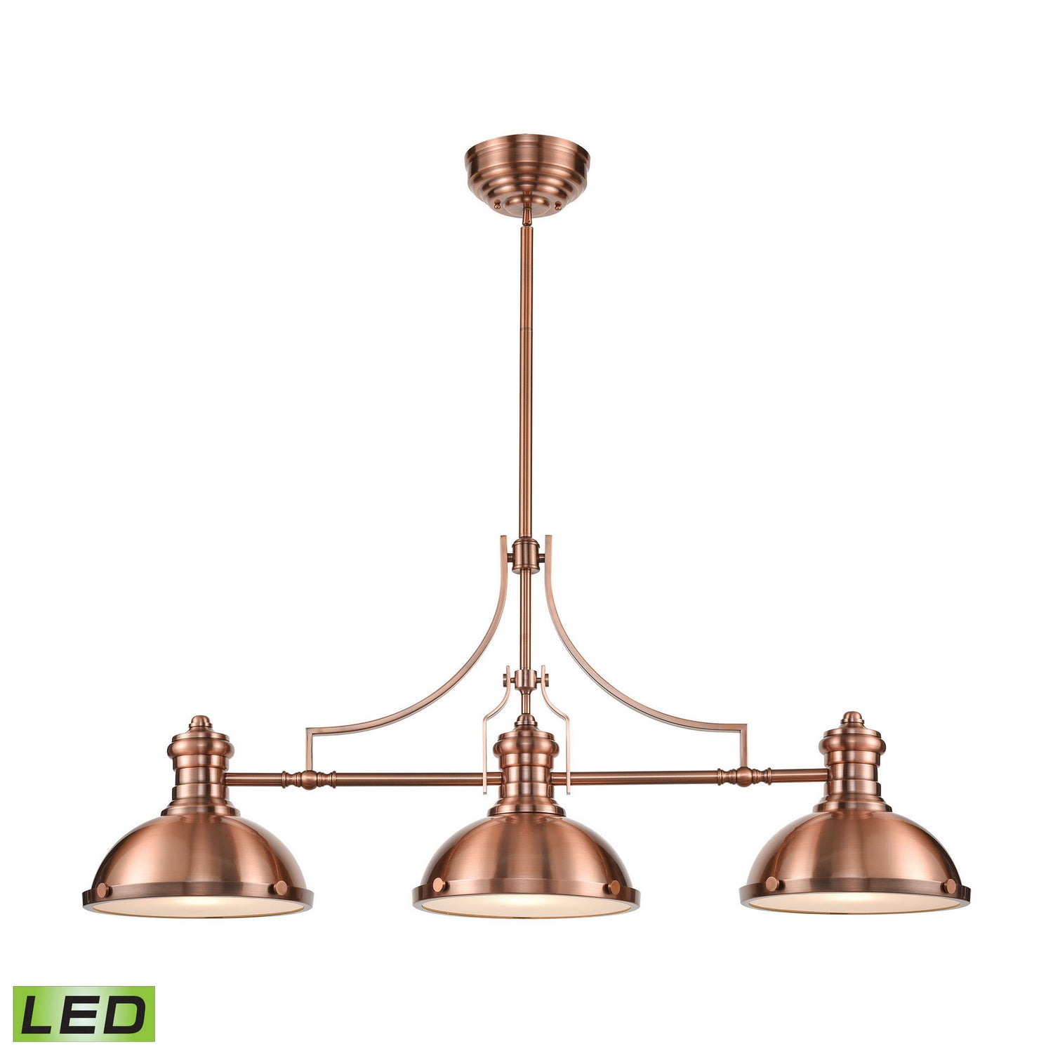 ELK Home - 66145-3-LED - LED Linear Chandelier - Chadwick - Antique Copper