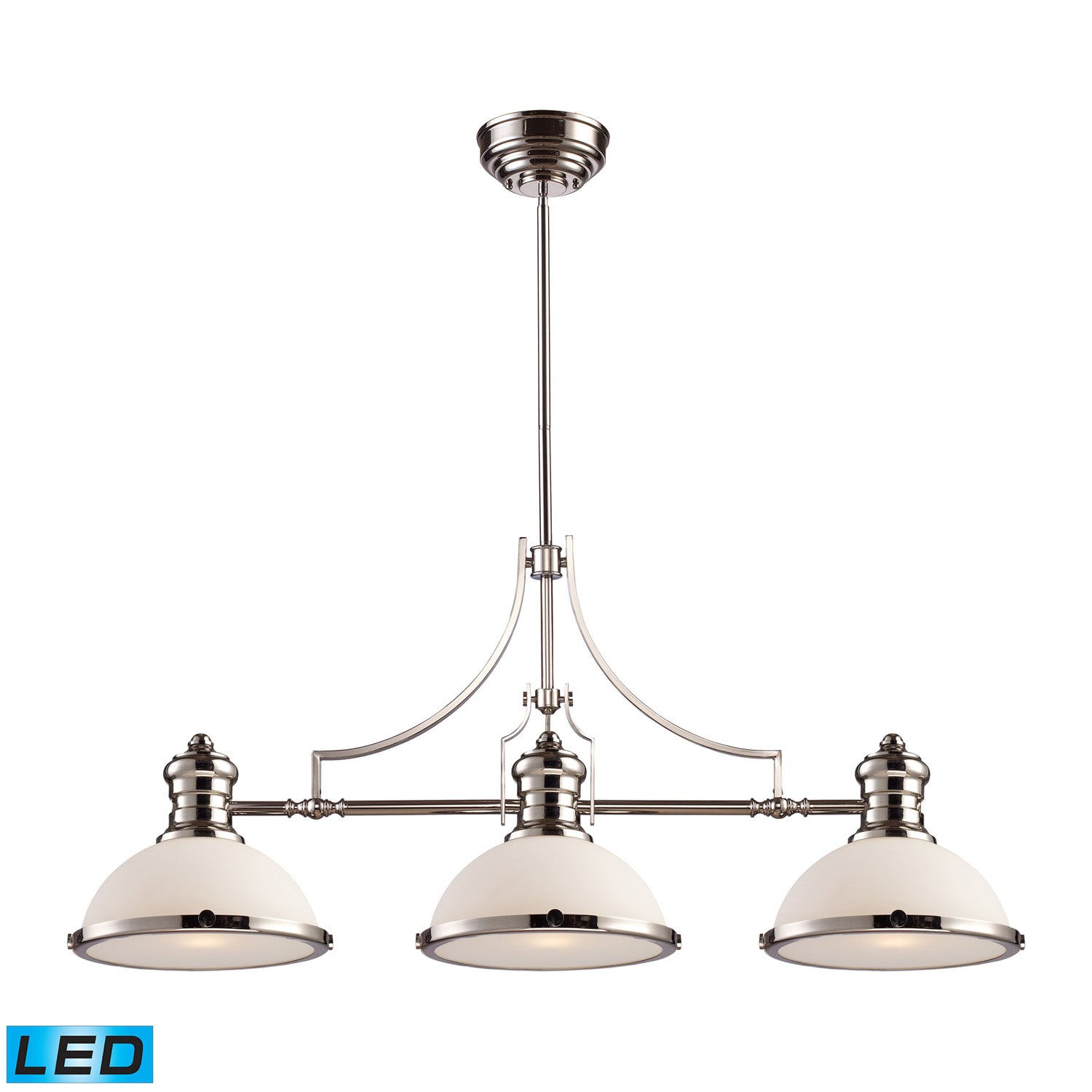 ELK Home - 66215-3-LED - LED Linear Chandelier - Chadwick - Polished Nickel