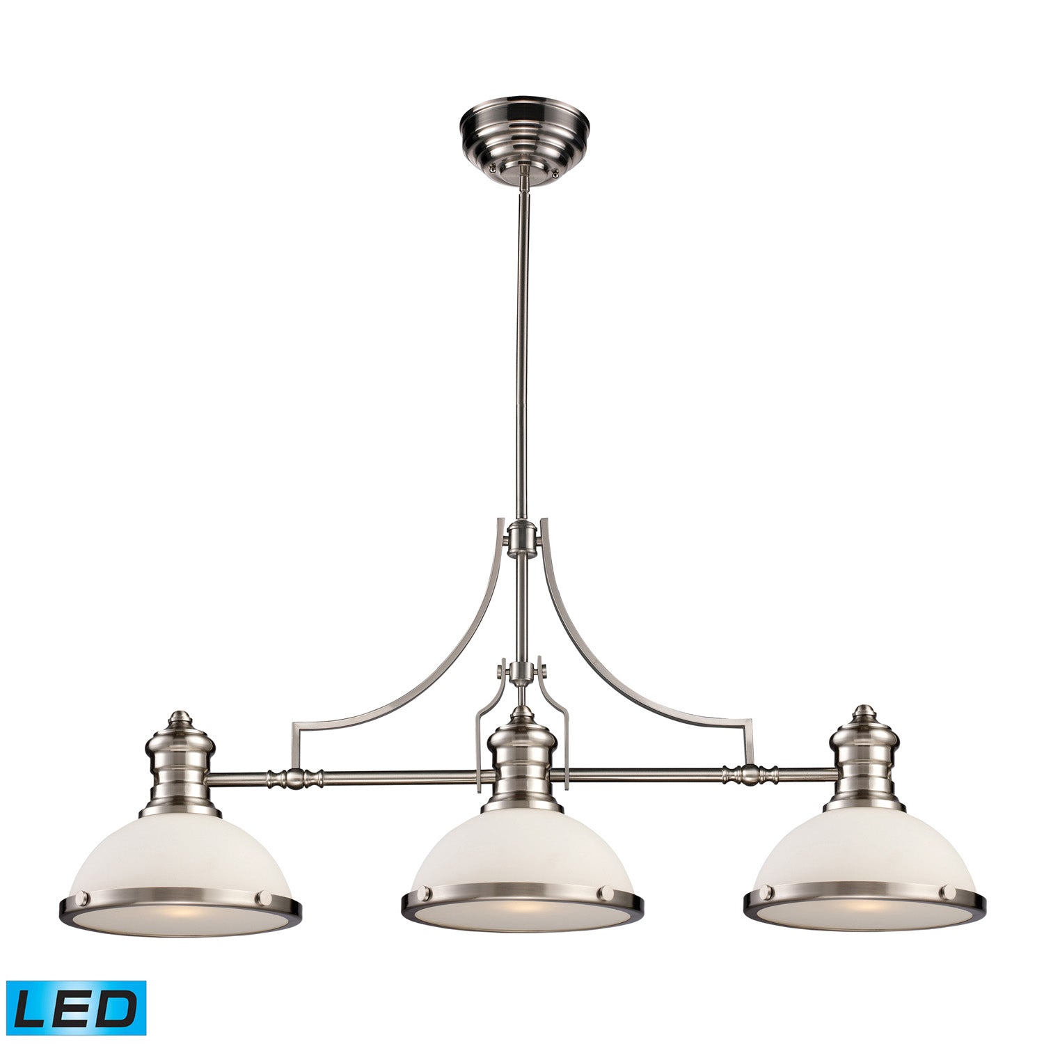 ELK Home - 66225-3-LED - LED Linear Chandelier - Chadwick - Satin Nickel