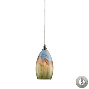 ELK Home - 10077/1-LA - One Light Mini Pendant - Geologic - Satin Nickel