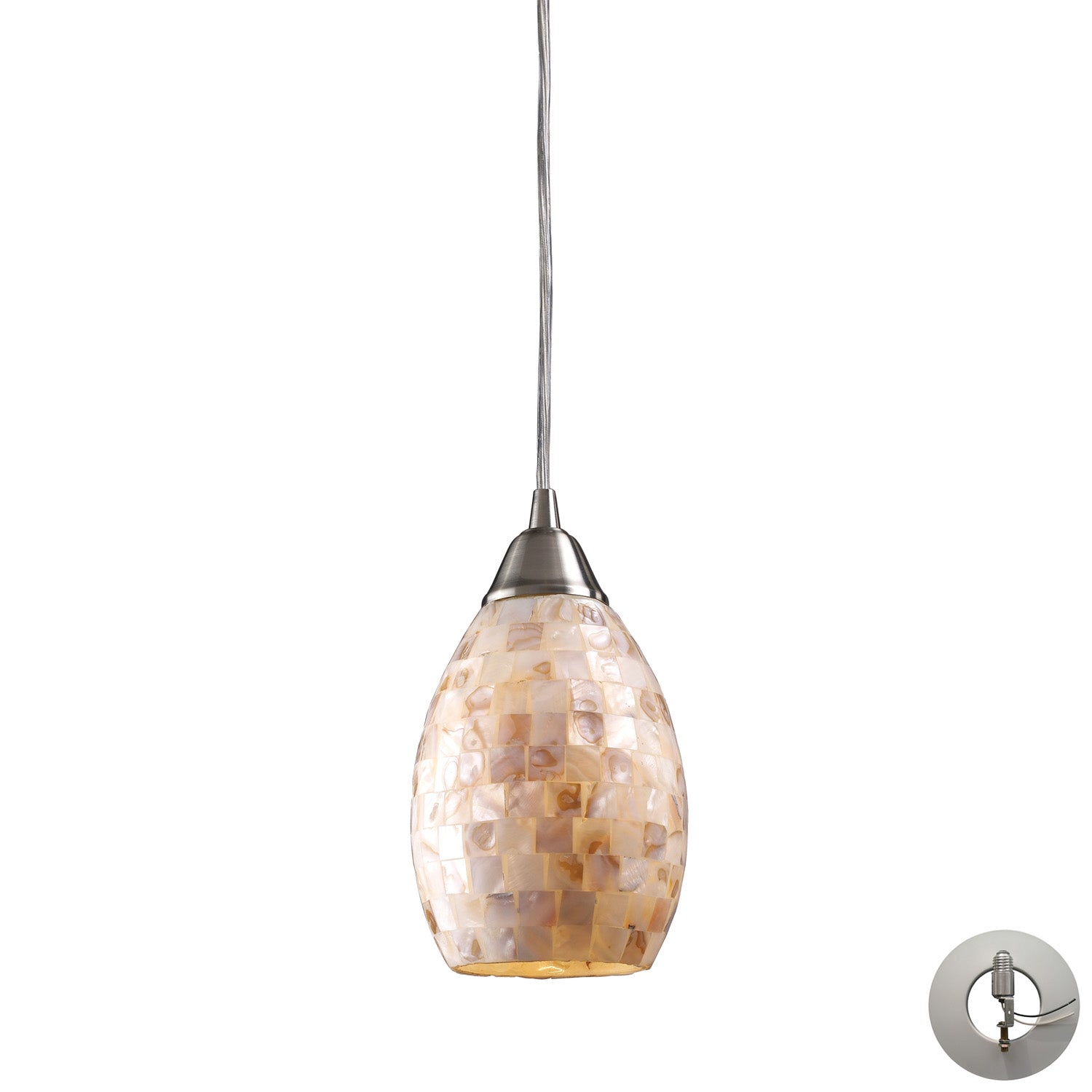 ELK Home - 10141/1-LA - One Light Mini Pendant - Capri - Satin Nickel