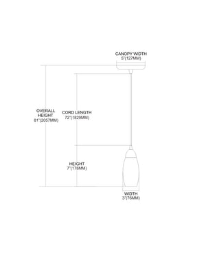 ELK Home - 110-1BL-LED - LED Mini Pendant - Milan - Satin Nickel