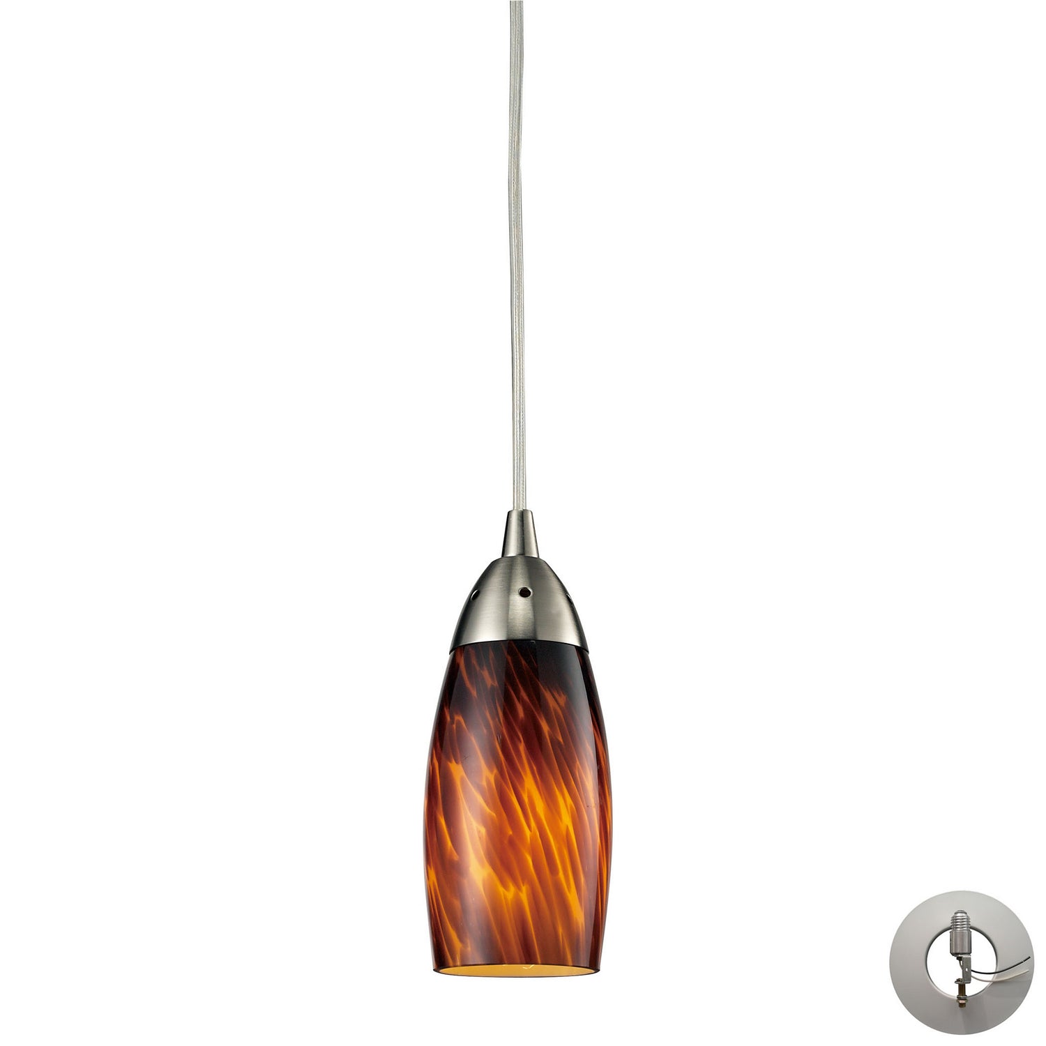 ELK Home - 110-1ES-LA - One Light Mini Pendant - Milan - Satin Nickel