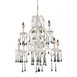 ELK Home - 4003/6+3LM - Nine Light Chandelier - Opulence - Antique White