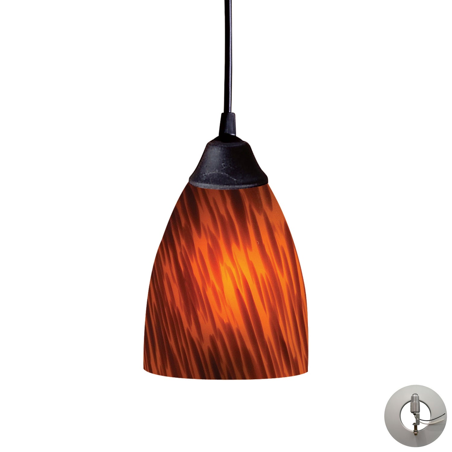 ELK Home - 406-1ES-LA - One Light Mini Pendant - Classico - Dark Rust