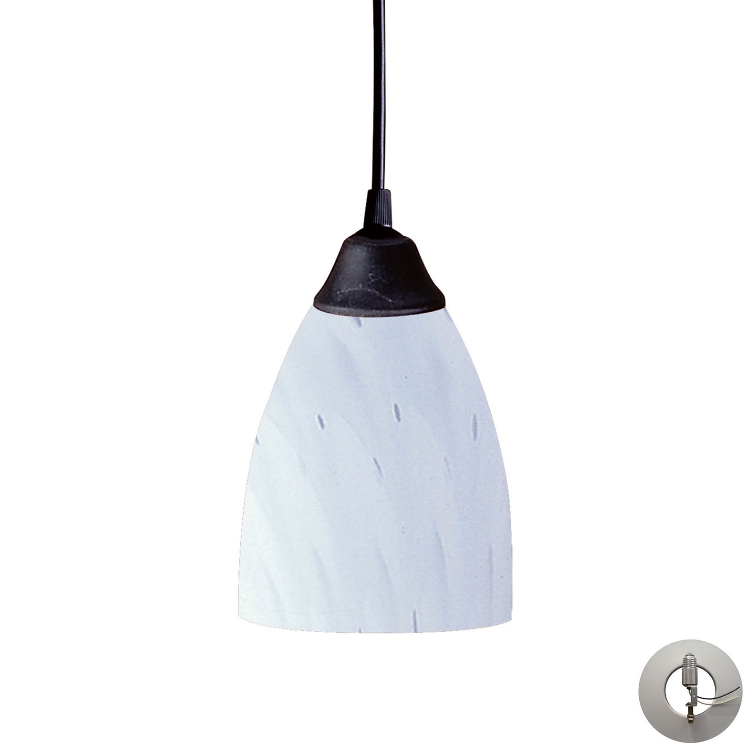 ELK Home - 406-1WH-LA - One Light Mini Pendant - Classico - Dark Rust