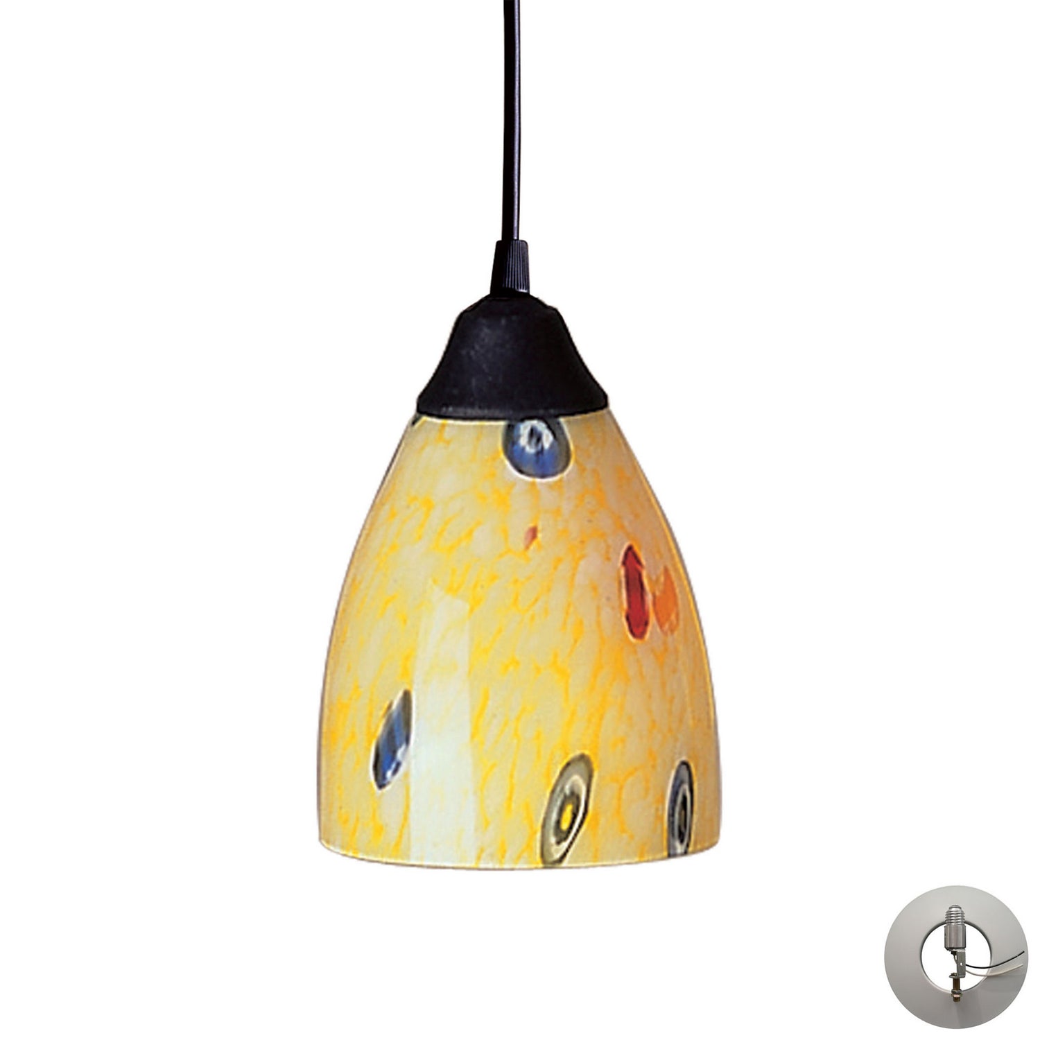 ELK Home - 406-1YW-LA - One Light Mini Pendant - Classico - Dark Rust