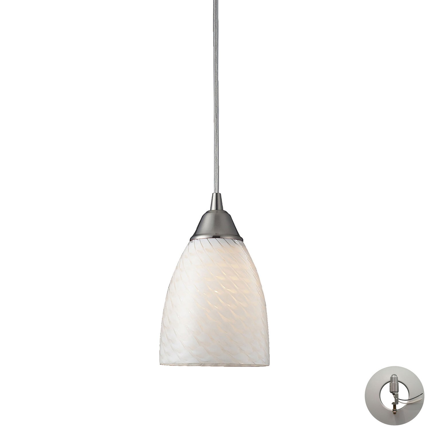 ELK Home - 416-1WS-LA - One Light Mini Pendant - Arco Baleno - Satin Nickel