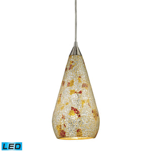 ELK Home - 546-1SLVM-CRC-LED - LED Mini Pendant - Curvalo - Satin Nickel