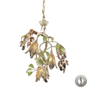 ELK Home - 86051-LA - Three Light Chandelier - Huarco - Sage Green