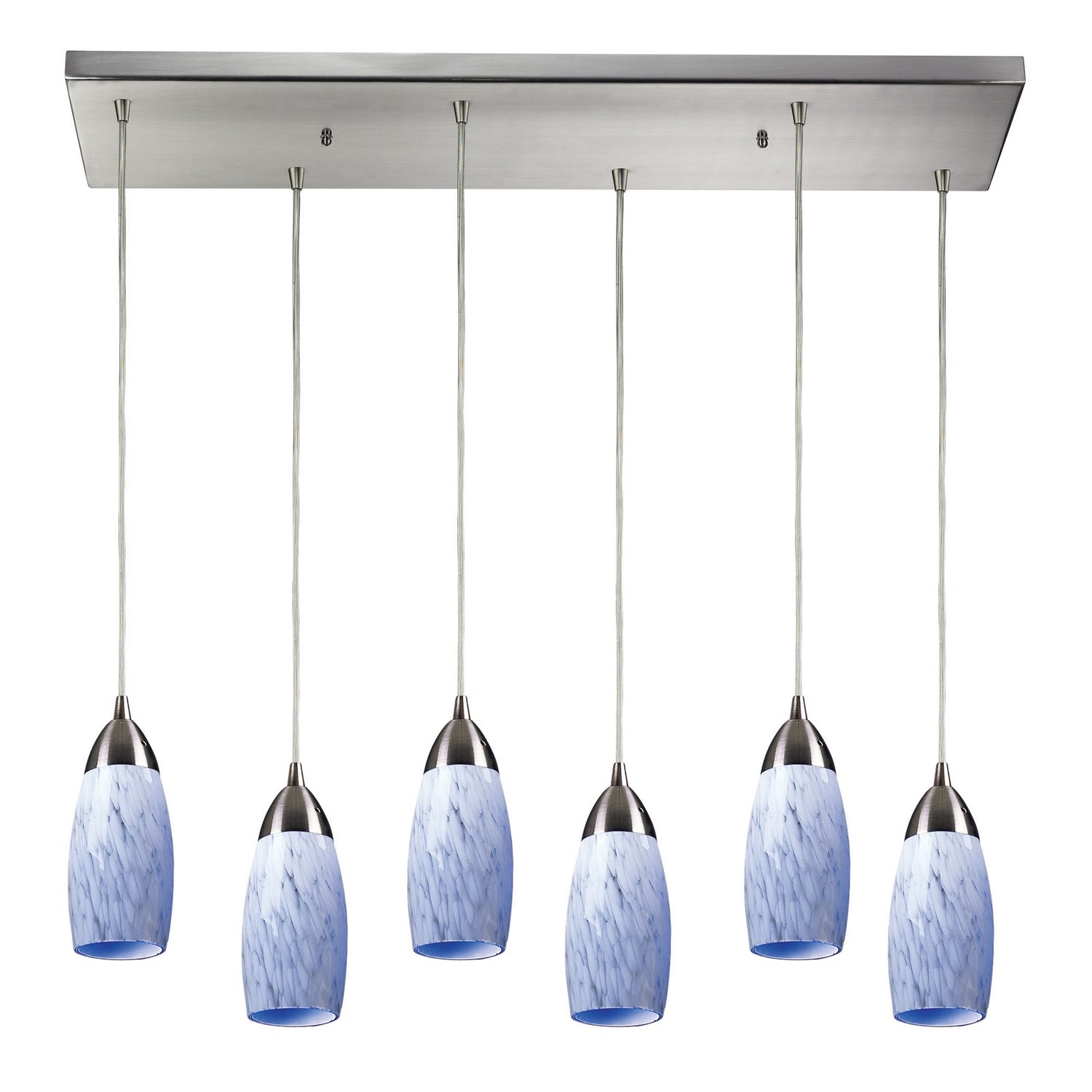 ELK Home - 110-6RC-SW - Six Light Pendant - Milan - Satin Nickel