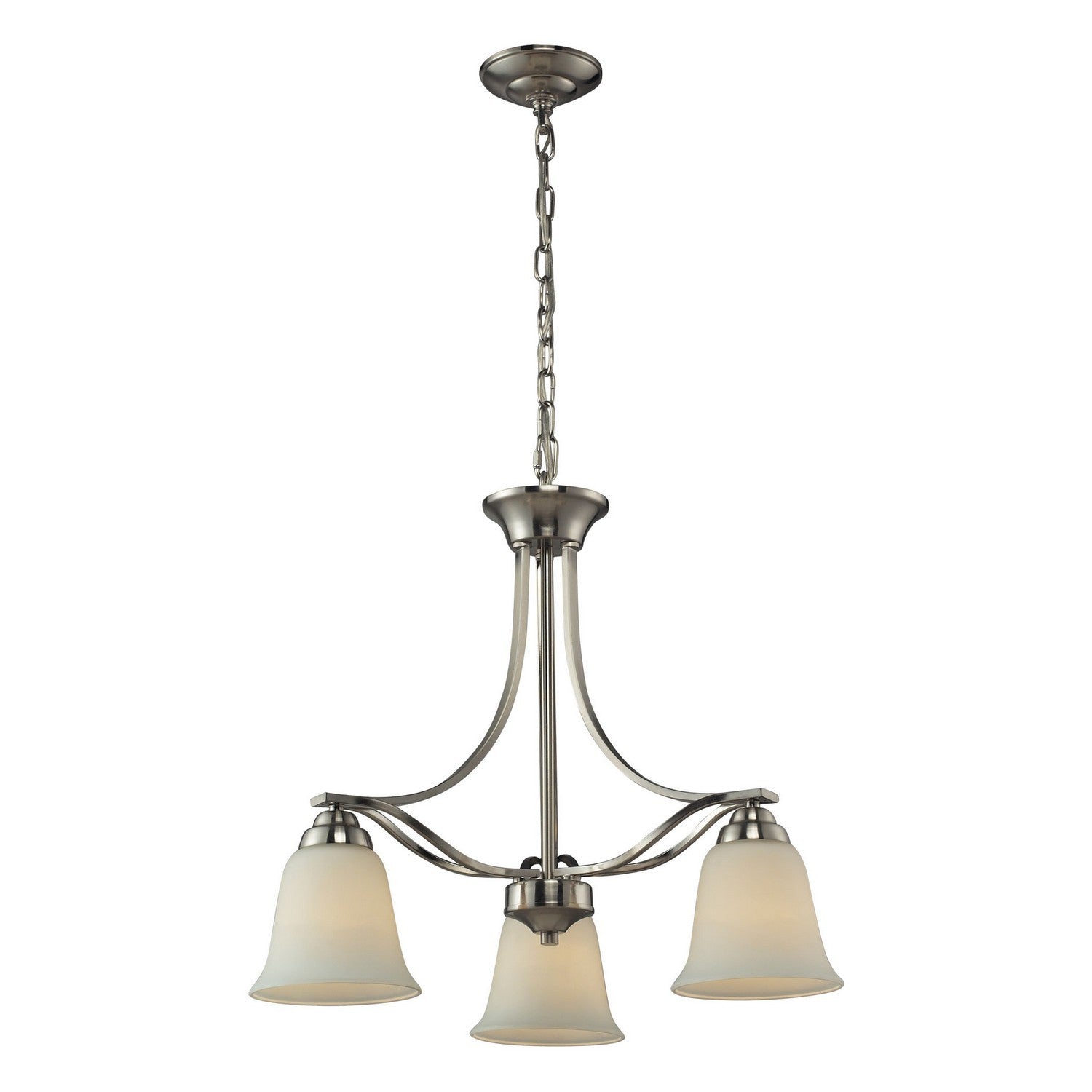 ELK Home - 11522/3 - Three Light Chandelier - Malaga - Brushed Nickel