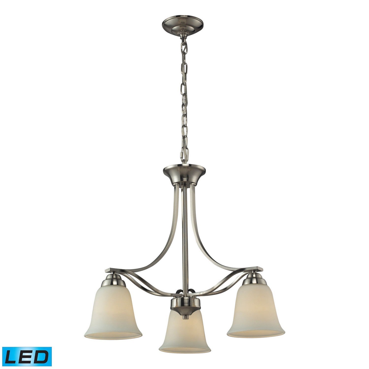 ELK Home - 11522/3-LED - LED Chandelier - Malaga - Brushed Nickel