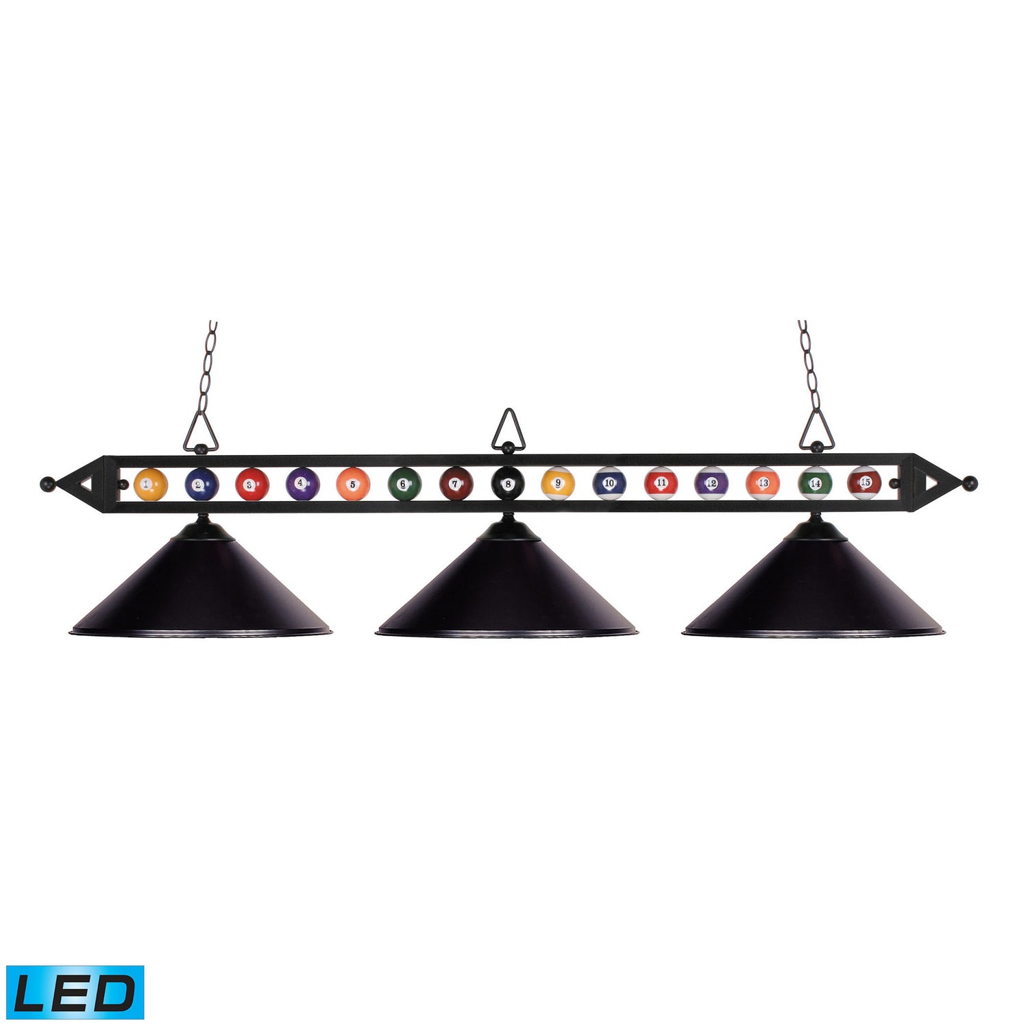 ELK Home - 190-1-BK-M-LED - LED Linear Chandelier - Designer Classics - Matte Black