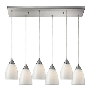 ELK Home - 416-6RC-WS - Six Light Pendant - Arco Baleno - Satin Nickel