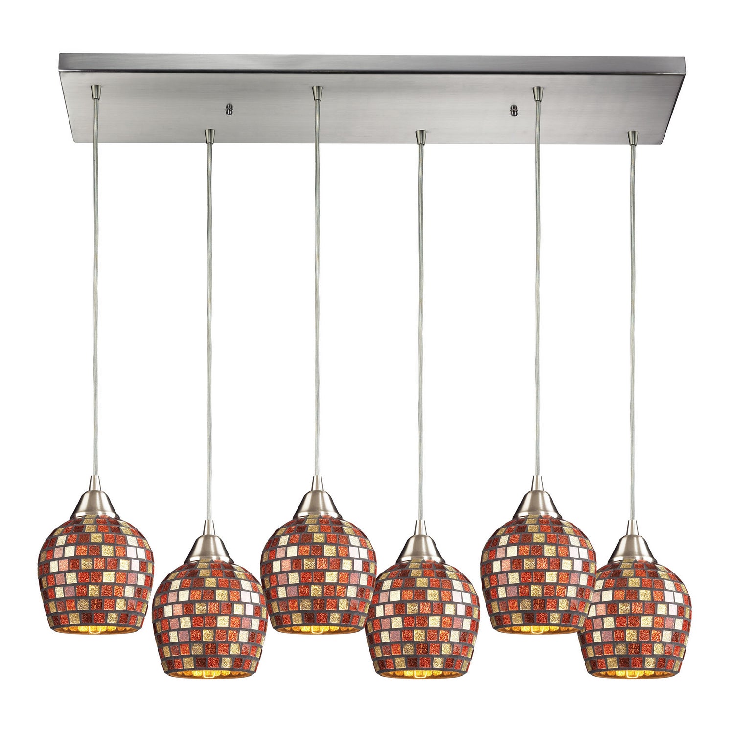 ELK Home - 528-6RC-MLT - Six Light Pendant - Fusion - Satin Nickel